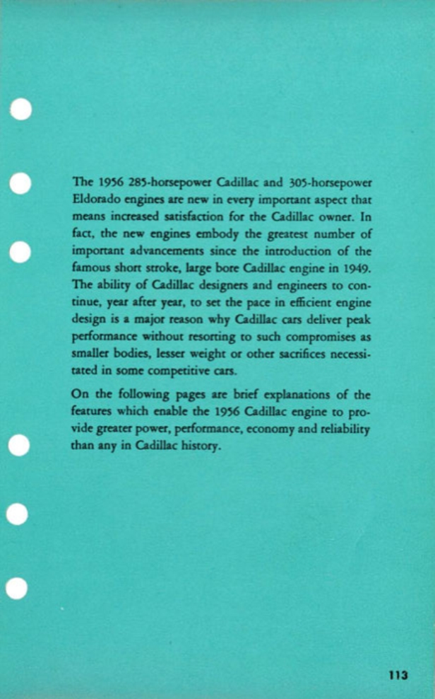 1956 Cadillac Salesmans Data Book Page 160